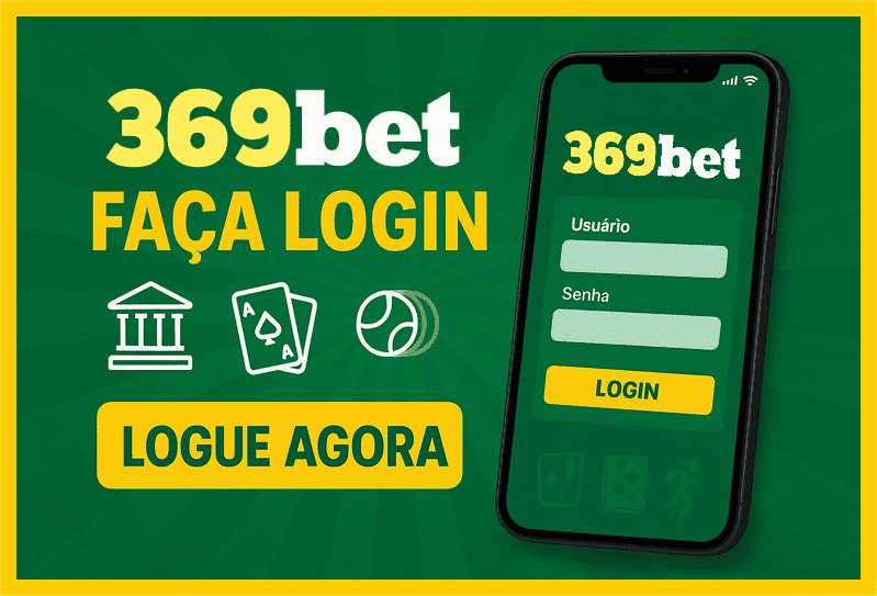 Imagem destacando login seguro na 369BET para novos usuários